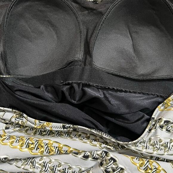 GOTTEX One Piece Swimsuit 8 Chain Print Beach Vacation NEW Cruise Pool Padded - Picture 7 of 8